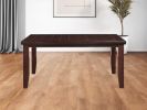 48" Dark Brown Solid Manufactured Wood Dining Table