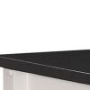 32" White Wood Rolling Kitchen Cart With Storage