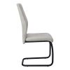 Set of Two Gray And Black Upholstered Polyester Dining Side Chairs