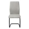 Set of Two Gray And Black Upholstered Polyester Dining Side Chairs