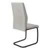 Set of Two Gray And Black Upholstered Polyester Dining Side Chairs