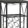 41" Black Stainless Steel Wine Rack