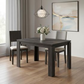 47" Black Dining Table