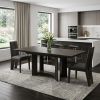 98" Dark Gray Solid Wood Dining Table