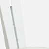 Set of Two White Upholstered Faux Leather Ladder Back Dining Side Chairs