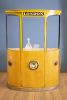 18" Yellow Solid Wood and Iron Kitchen Cart