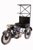 42" Black Solid Wood and Iron Rolling Kitchen Cart