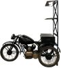 42" Black Solid Wood and Iron Rolling Kitchen Cart