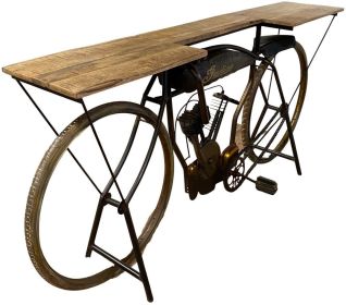 14" Silver Solid Wood and Iron Rolling Kitchen Cart