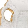 11" Clear And Gold Seeded Glass Serving Tray With Handles