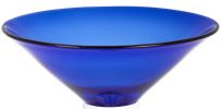11" Blue Crystal Round Serving Bowl