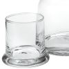 Set of Two Clear Crystal Glass Stemless Carafe And Drinking Glass