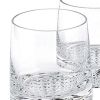 Set of Five Clear Crystal Straight Shape Stemless Decanter And Whiskey Glass