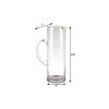 10" Clear Mouth Blown Lead Free Crystal Glass Pitcher