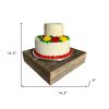 Natural Weathered Gray Cake Stand