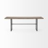 84" Brown Solid Wood Sled Base Dining Table