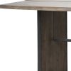 84" Brown Solid Wood Sled Base Dining Table