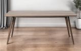 72" Dark Brown Solid Wood Dining Table