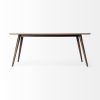 72" Dark Brown Solid Wood Dining Table