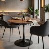 35" Steel Pedestal Base Dining Table