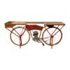 72" Orange Flying Merkel Motorcycle Bar Cart