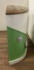 60" Green and White Metal and Wood Peace Van Bar Server
