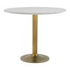 Marble and Aluminum Dining Table