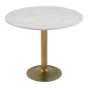 Marble and Aluminum Dining Table