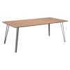 79" Brown and Gray Wood and Steel Dining Table