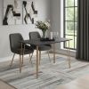 55" Black And Gold Wood And Steel Counter Height Dining Table