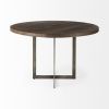48" Brown And Gray Sled Base Dining Table
