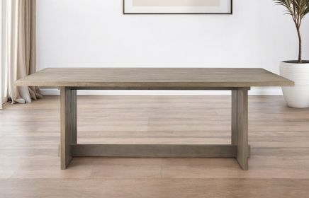 84" Taupe Dining Table