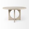 54" Natural Rounded Pedestal Base Dining Table