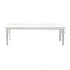 94" White Solid Wood Dining Table