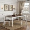 94" Dark Brown And White Solid Wood Dining Table