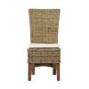 Set of Two Cream and Natural Dining Parsons Chairs