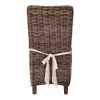 Set of Two Cream and Brown Dining Parsons Chairs