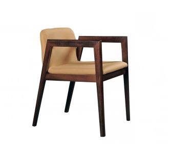 Set of Two Beige Modern Faux Leather Dining Chairs