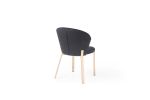 Set of Two Black and Champagne Upholstered Velvet Wing Back Dining Side Chairs