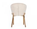Set of Two Beige and Champagne Upholstered Velvet Wing Back Dining Side Chairs