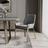 Gray Antique Brass Dining Chair