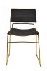 Set of Two Gray Gold Fabric Dining Chairs