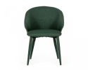 Set of Two Green Fabric Wrapped Dining Chairs