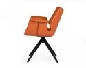Cognac Faux Leather Dining Chair