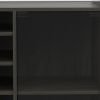 22" Espresso Wood Rolling Bar Cart With Wine Storage