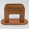 8" Brown Solid Wood Napkin Holder