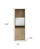 23" Oak Wood Bar Cabinet With Two Doors