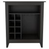 Black Bar Cart With Wine Storage