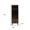 24" Walnut Wood Bar Cabinet With Two Doors