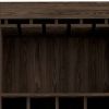 24" Walnut Wood Bar Cabinet With Two Doors